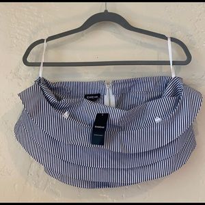 Tube top blue with white VERSATILE occasion